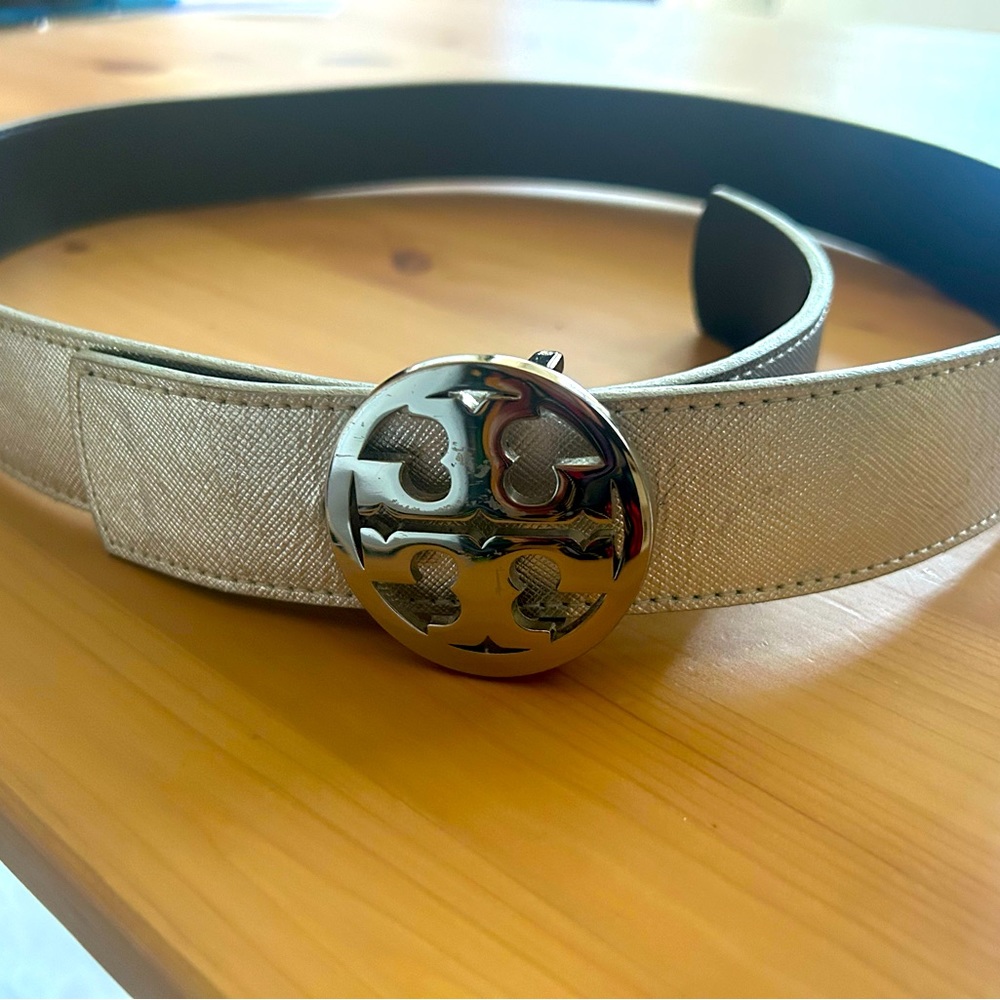 Tory burch silver belt